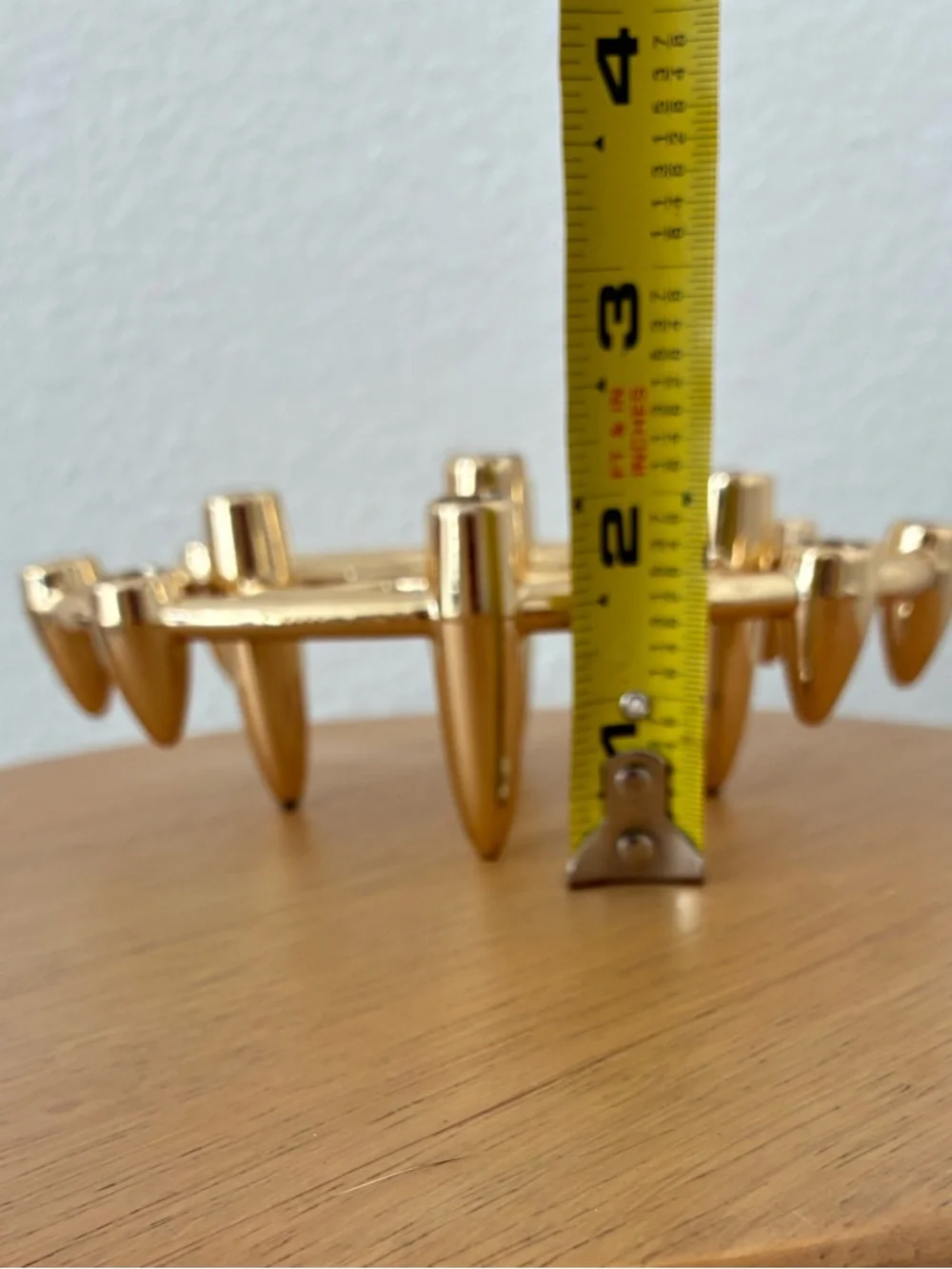 Vintage MCM Gold Atomic Tiny Taper Candle Holder Candelabra
